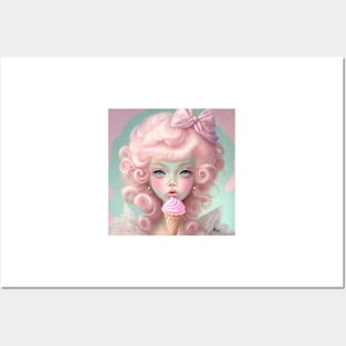 Marie Antoinette and the Pink Ice Cream Posters and Art